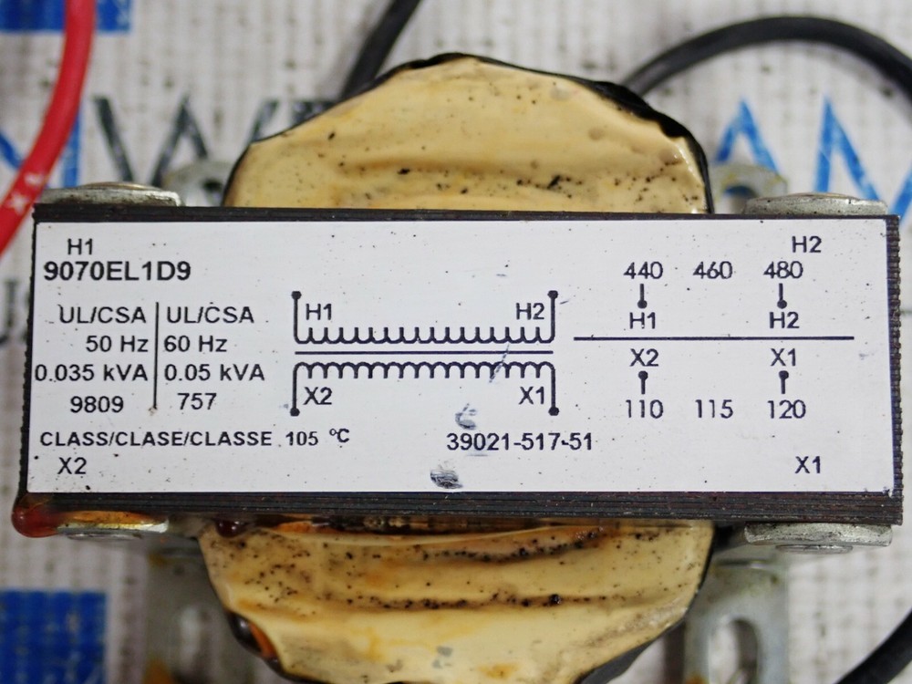 SQUARE D 9070EL1D9 CONTROL TRANSFORMER