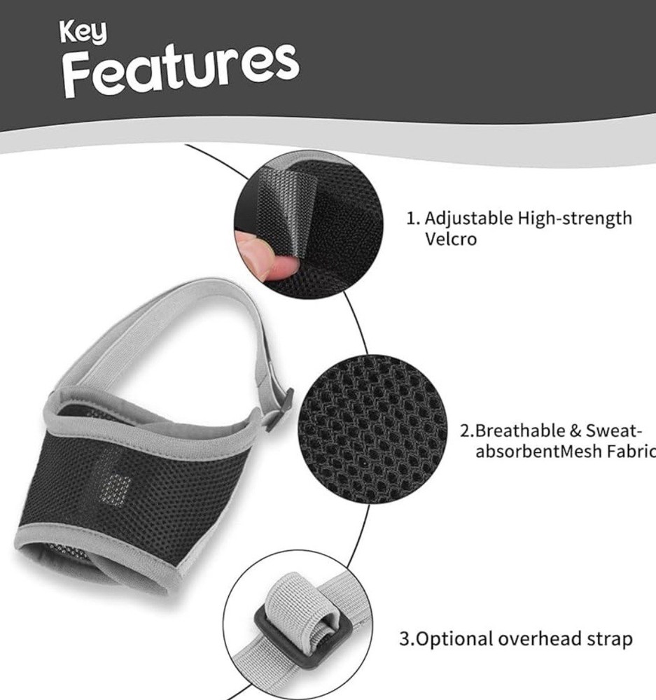 Dog Muzzle 2 Pcs, Prevent Biting, Chewing, and Barking