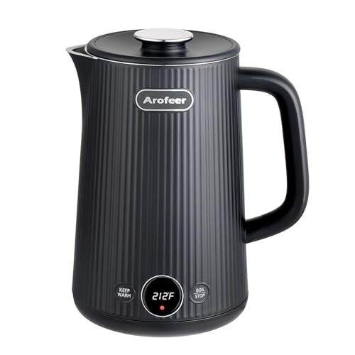 1.7L(57oz) Large Electric Kettle Temperature Control, 7+Cups Electric Black