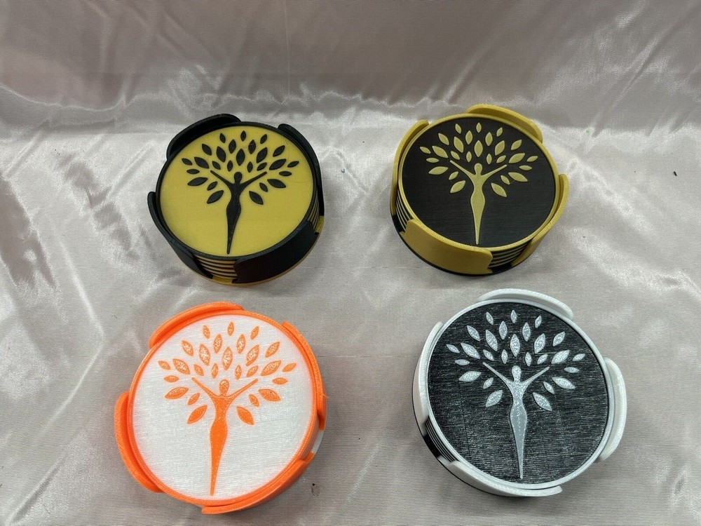 Drink Coasters - Set of 5 with holder