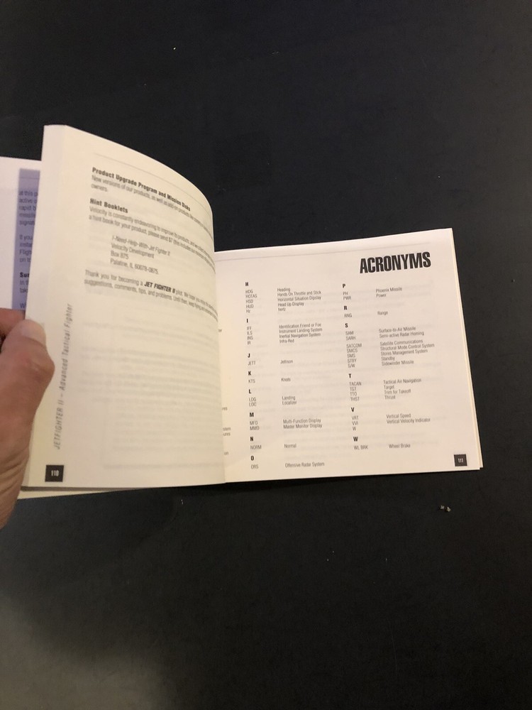 Jetfighter 2 Pc User Reference manual Only