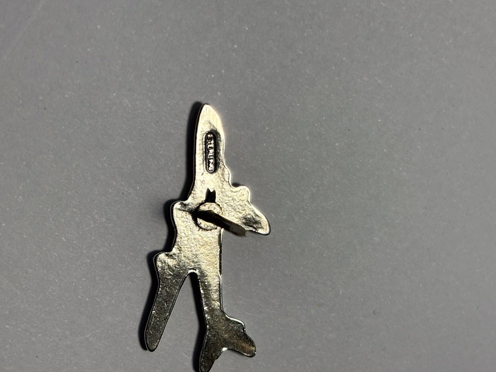 Boeing 747 Lapel Pin - Tie Tack. Sterling Silver