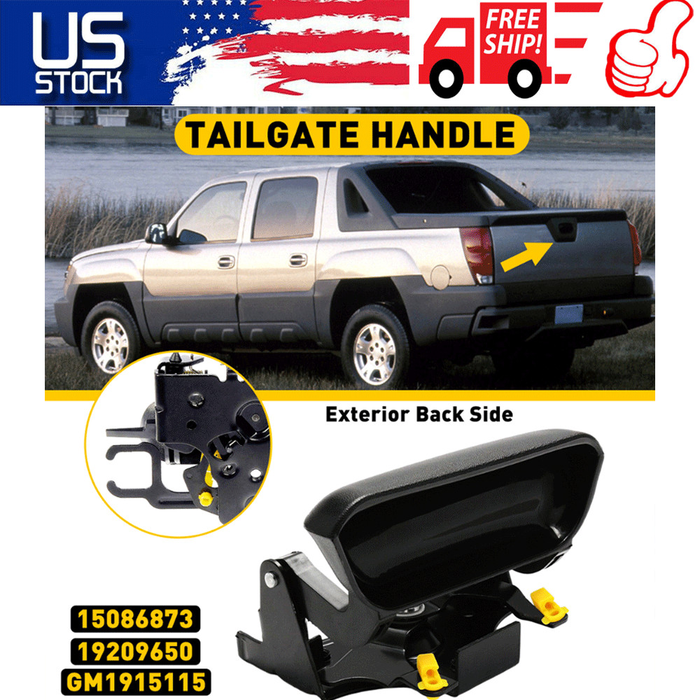 Tailgate Tail Gate Handle Rear Black for 02-06 Chevy Avalanche