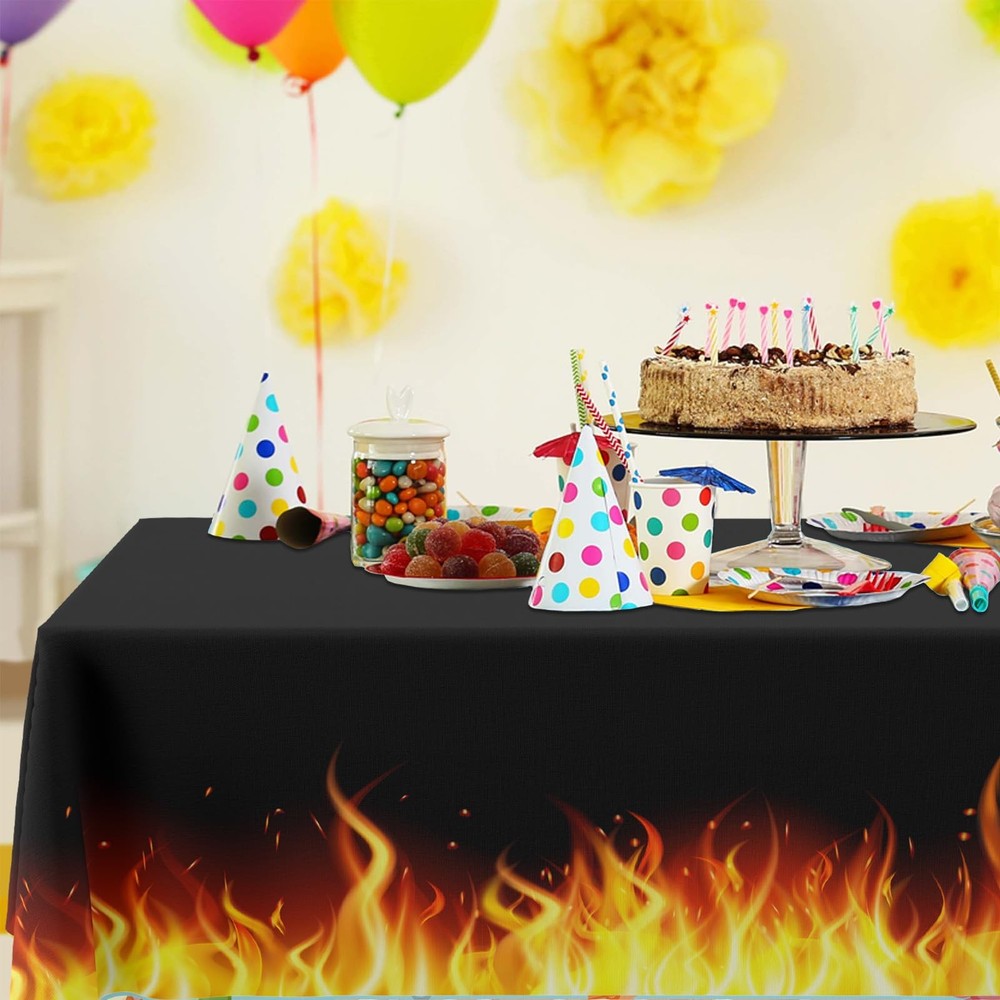 GZBJMYGS Flame Torch Tablecloths 8" x (Rectangular), Multi Color