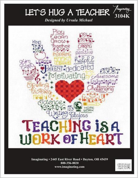 Let's Hug a Teacher by Imaginating cross stitch pattern