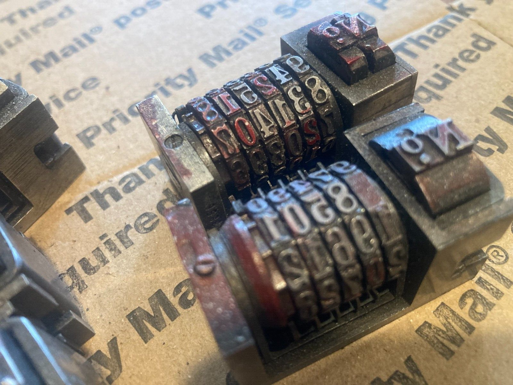 Numbering Machine Blue Boy American Letterpress Model 5 & 31 + 8 digit