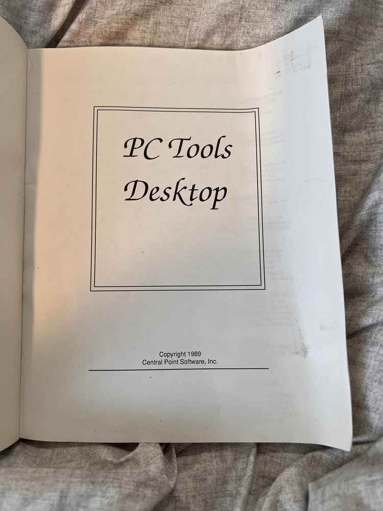 PC tools desktop Manager central Point Software IBM Book 1989