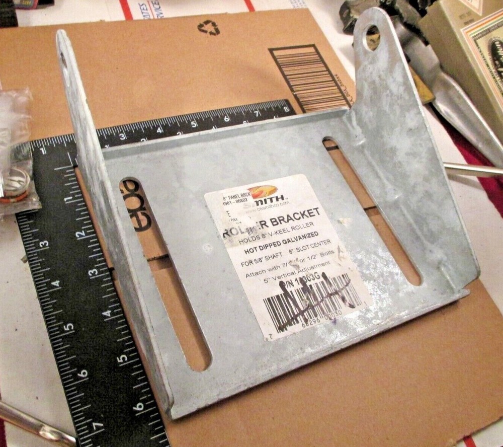 Smith 8" Galvanized Steel Panel Bracket V-Keel Roller