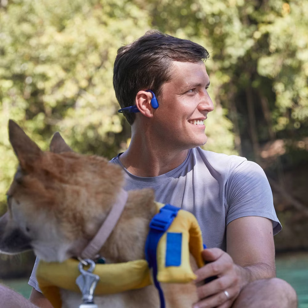 Shokz OpenRun Bluetooth Wireless Headphones - Blue
