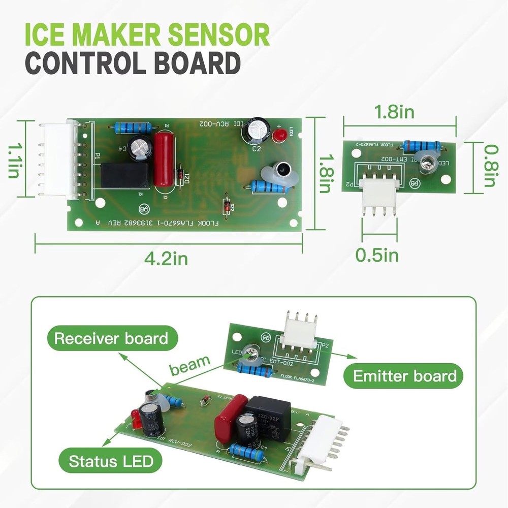4389102 Refrigerator Ice Maker Sensor Control Board Kit For Whirlpool Kenmore