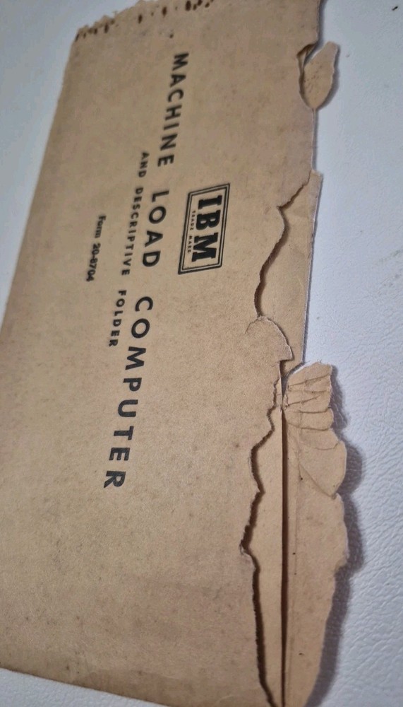 IBM Machine Load Computer & Descriptive Folder Slide Ruler 3 Pieces USA Vintage