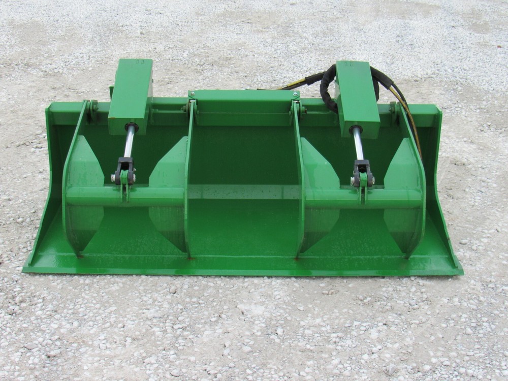66″ Compact Tractor Solid Bottom Bucket Grapple Fits John Deere Tractor Loader