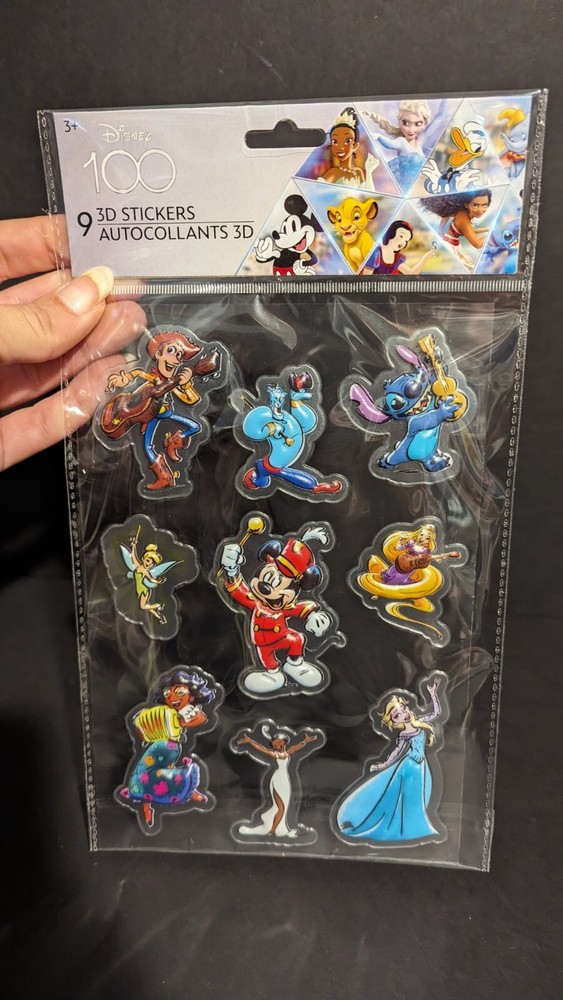 Disney 100 - 9ct 3D Stickers