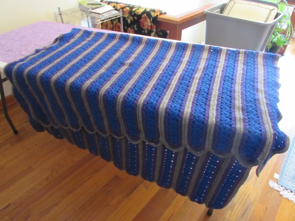 Handmade Crochet Afgan/blanket- 60" X 72" Super warm!