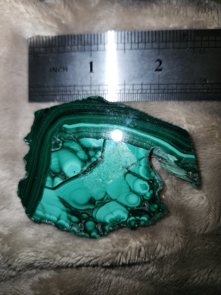 BEAUTIFUL MALACHITE SLAB 64 GRAMS
