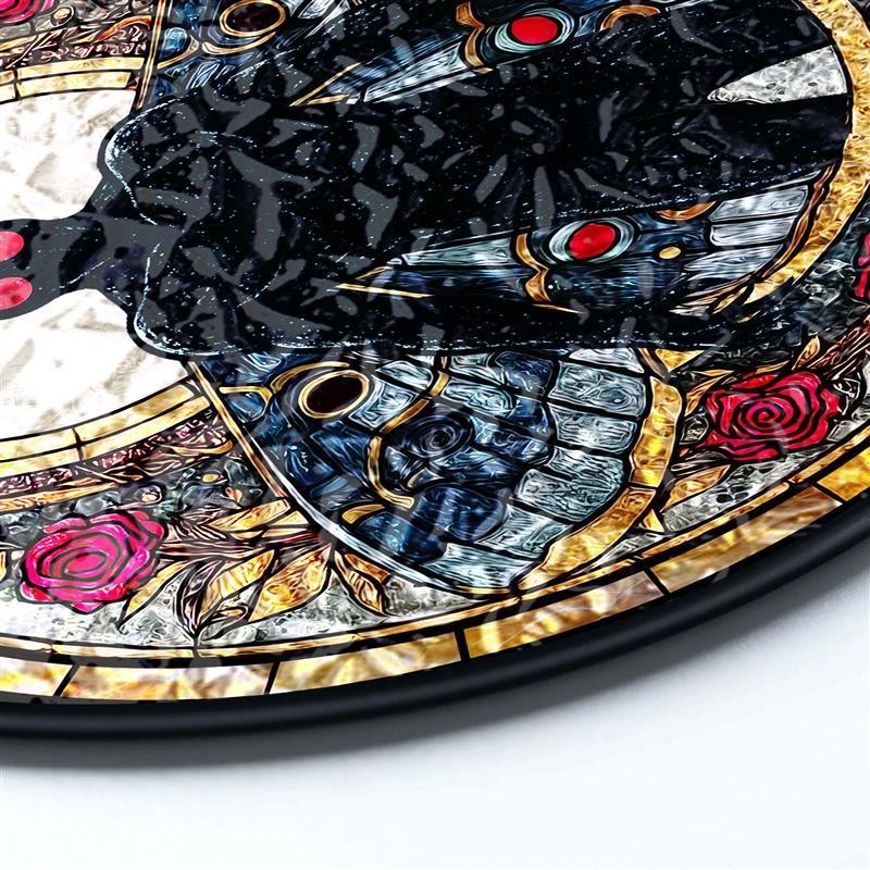 Mothman Stained Glass Suncatcher, Cryptid Window Hanging DecorMythical Creature