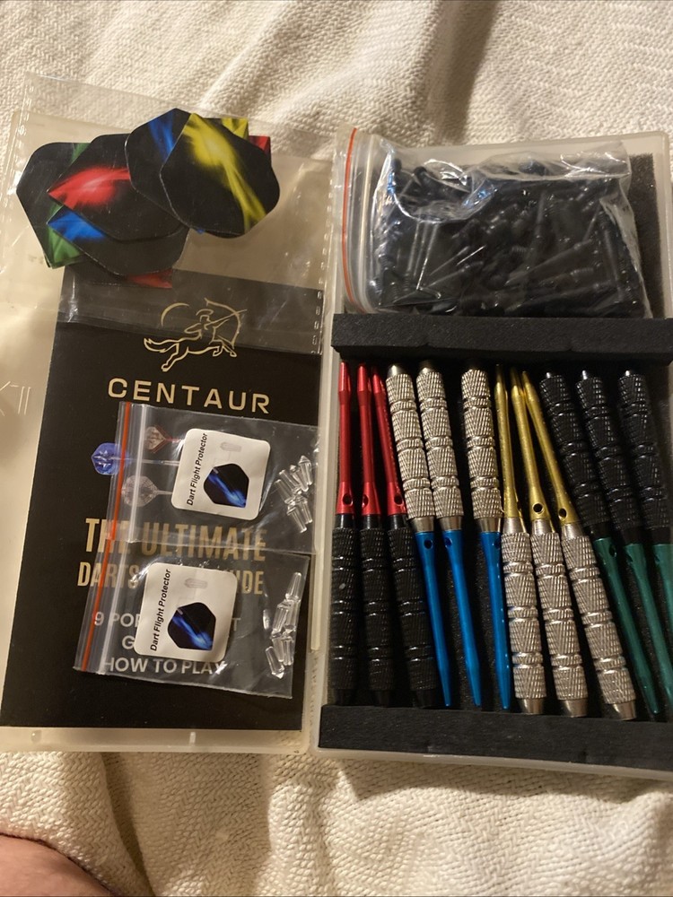 centaur 12 Pack Soft Tip Darts, 18 Gram Plastic Tip Dart Sets with Case