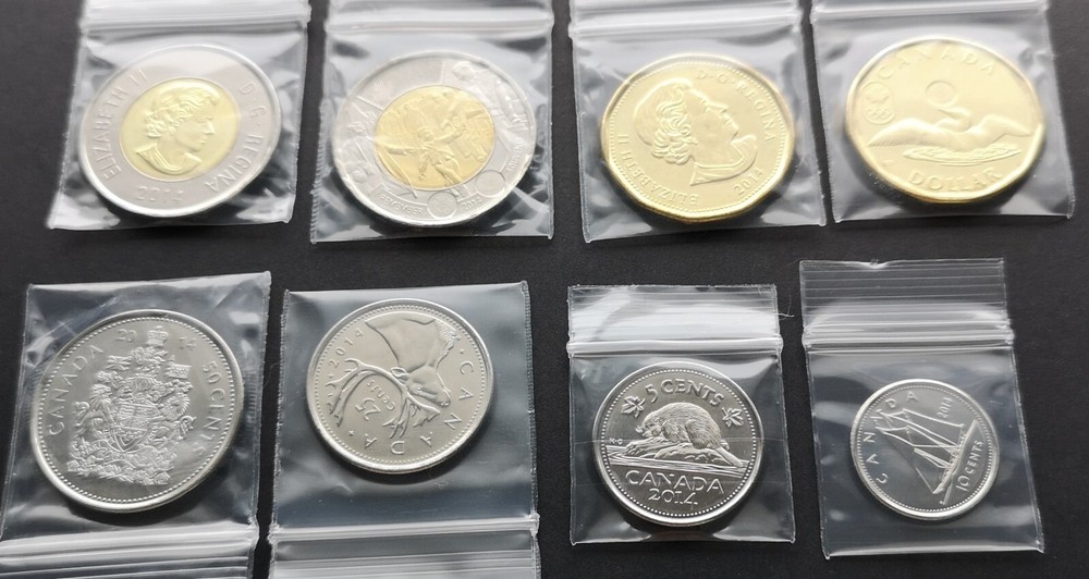 *** CANADA  2014  COMPLETE  UNCIRCULATED  COINS  SET ***