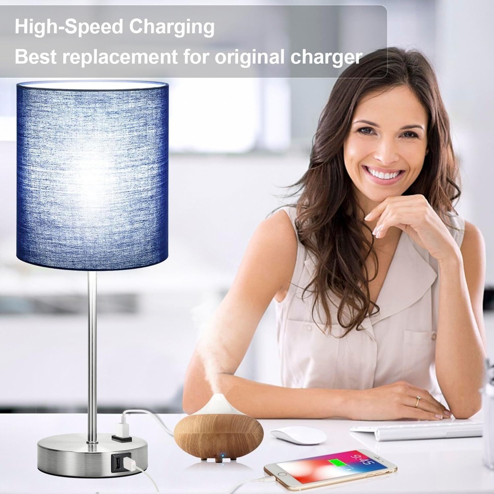 3 dimmable bedside lamps 5000K fluorescent bulbs