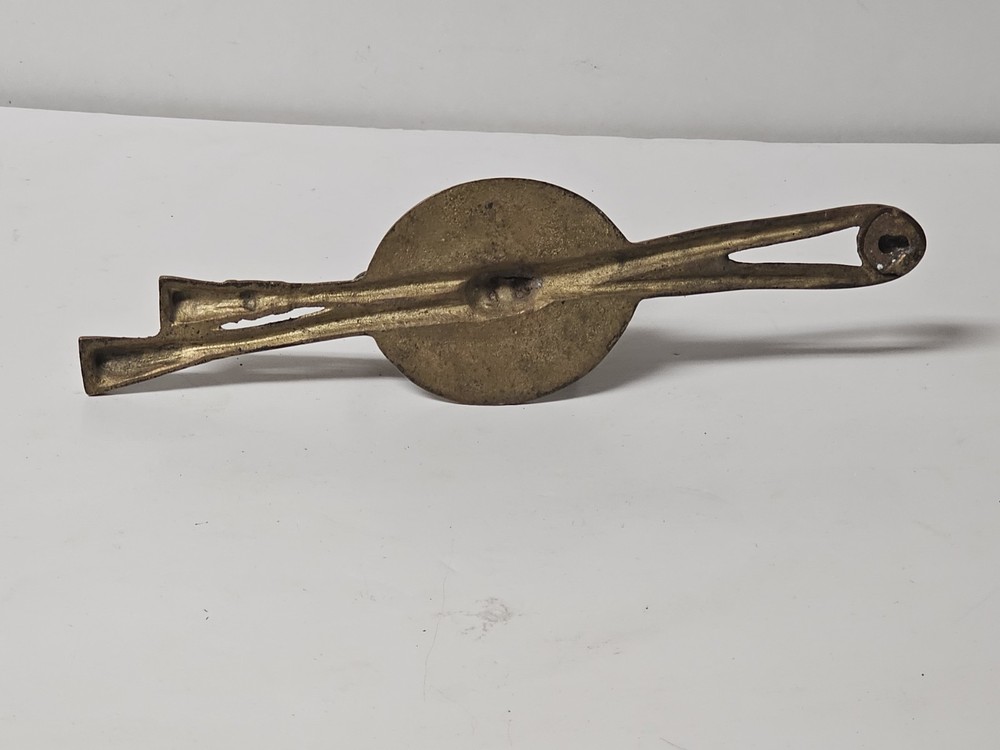 Broken Cast Brass Rope & Tassel Sconce Candle Holder 11"