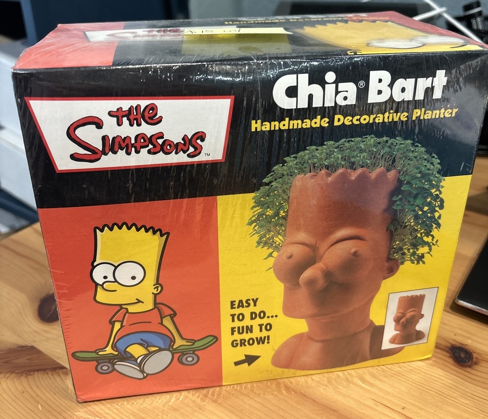 2002-2003 The Simpsons Chia Bart Handmade Decorative Planter Sealed