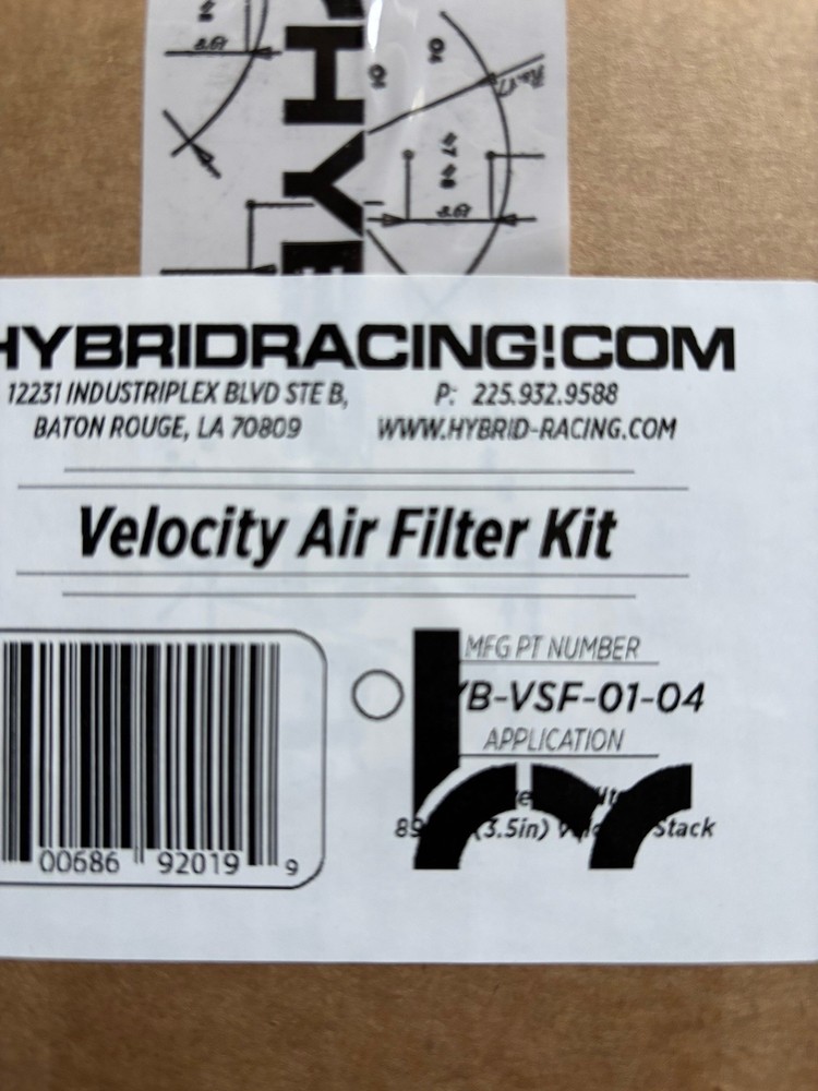 Hybrid Racing 3.5" Velocity Stack Filter HYB-VSF-01-04