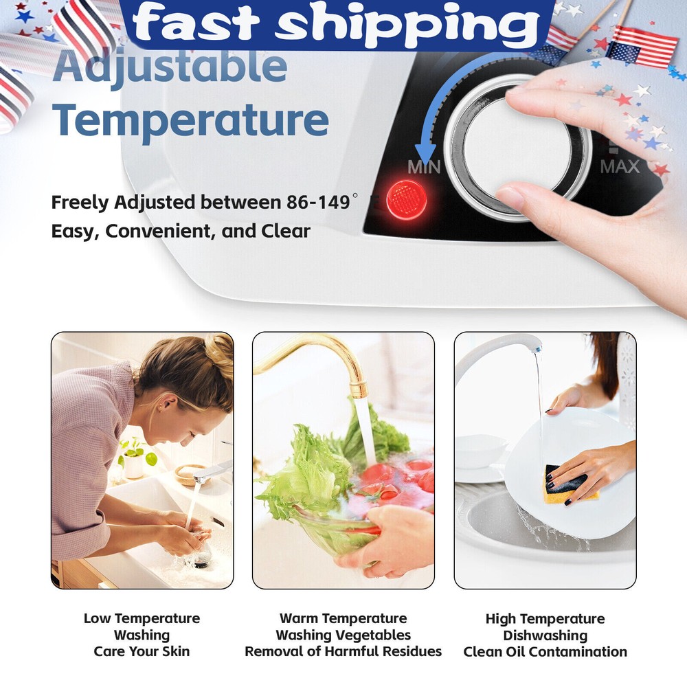 110V 8L Electric Tank Hot Water Heater Kitchen Home 55℃-70℃ Water Heater