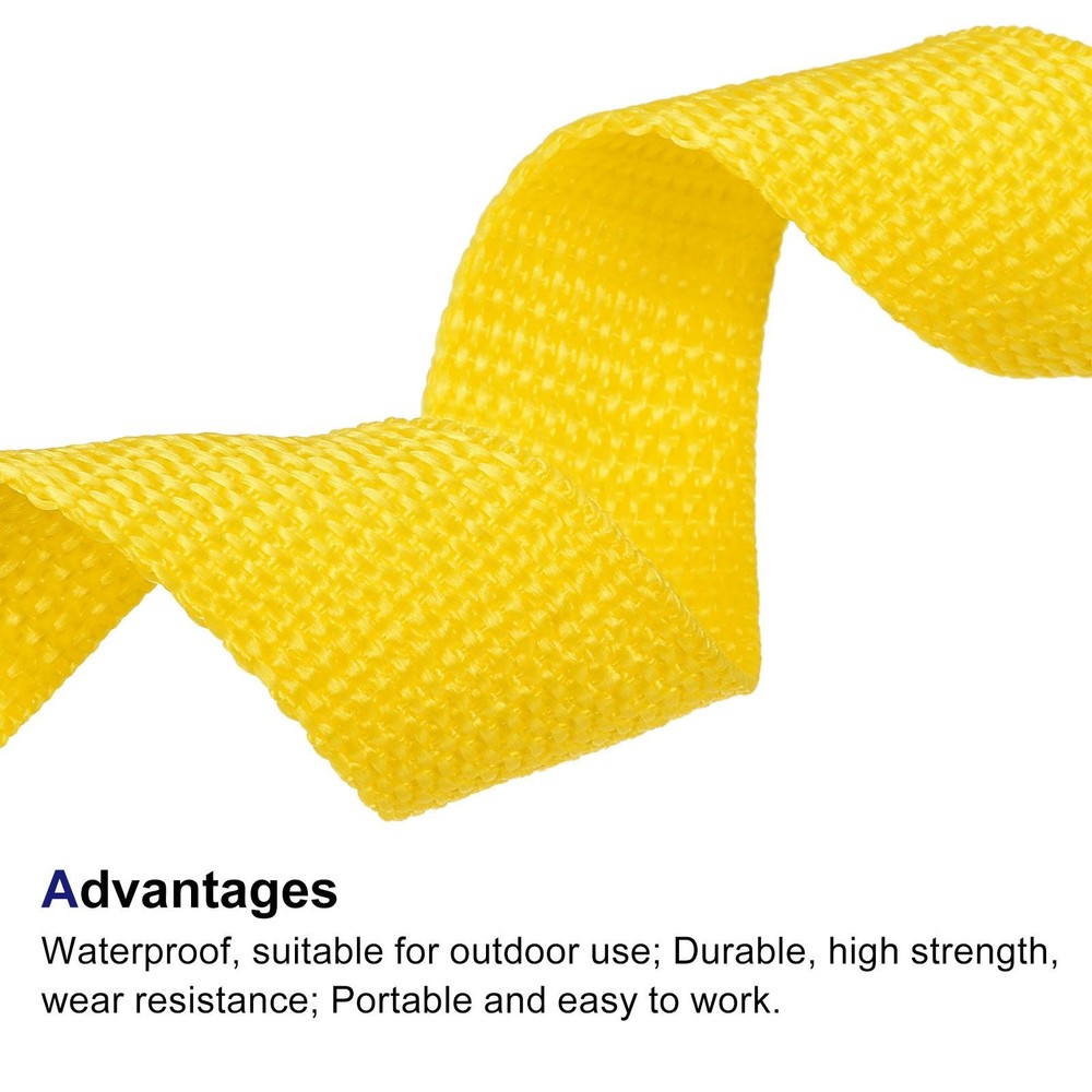 Lightweight Polypropylene Webbing Strap 1" 25 Yards Dark Yellow Strapping
