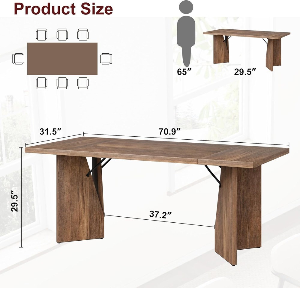 30Mm False Thick Panel/ Double-Sided Triamine Dining Table-Iron Foot 3 P2/Pb 1