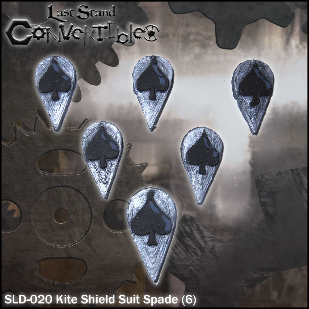 LAST STAND CONVERTIBLES BITS SHIELDS - KITE SHIELD SUIT SPADE (6)