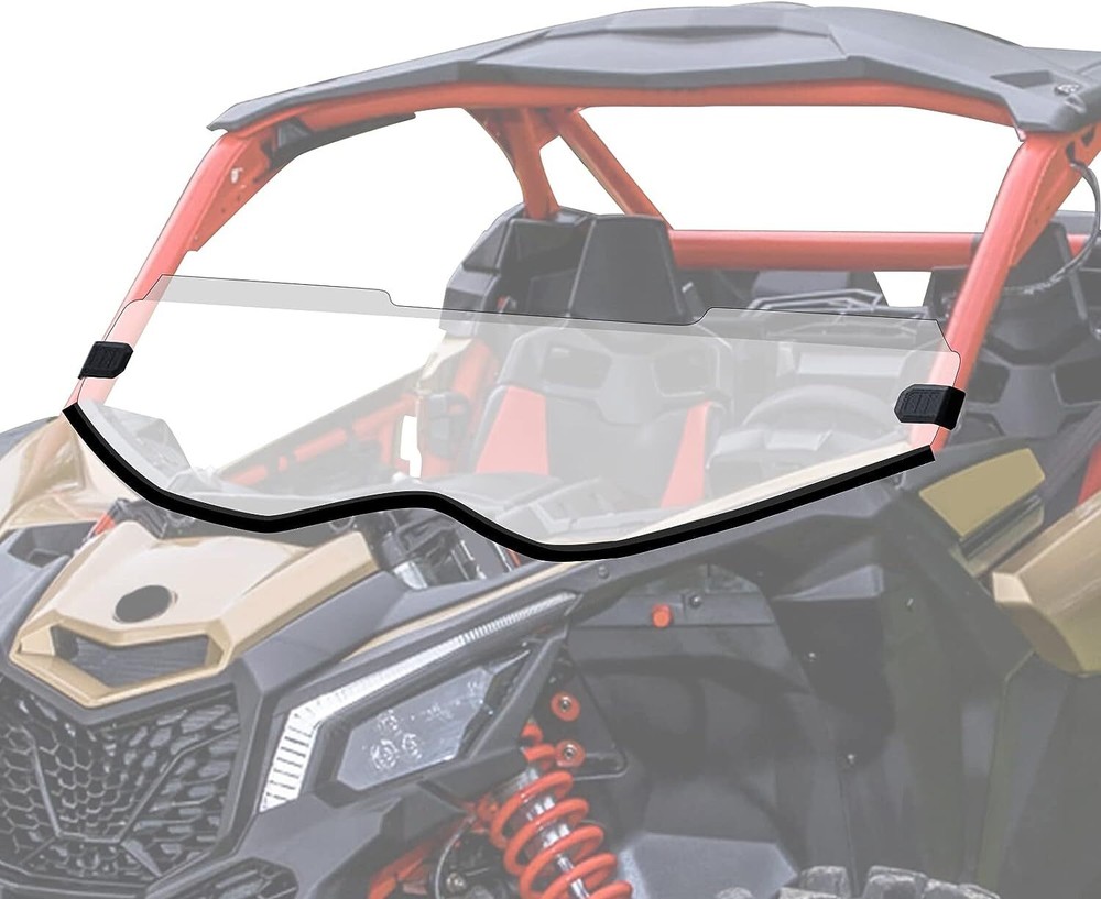 UTV Half Front Windshield Windscreen For Can Am Maverick X3 Turbo R MAX 2017-23