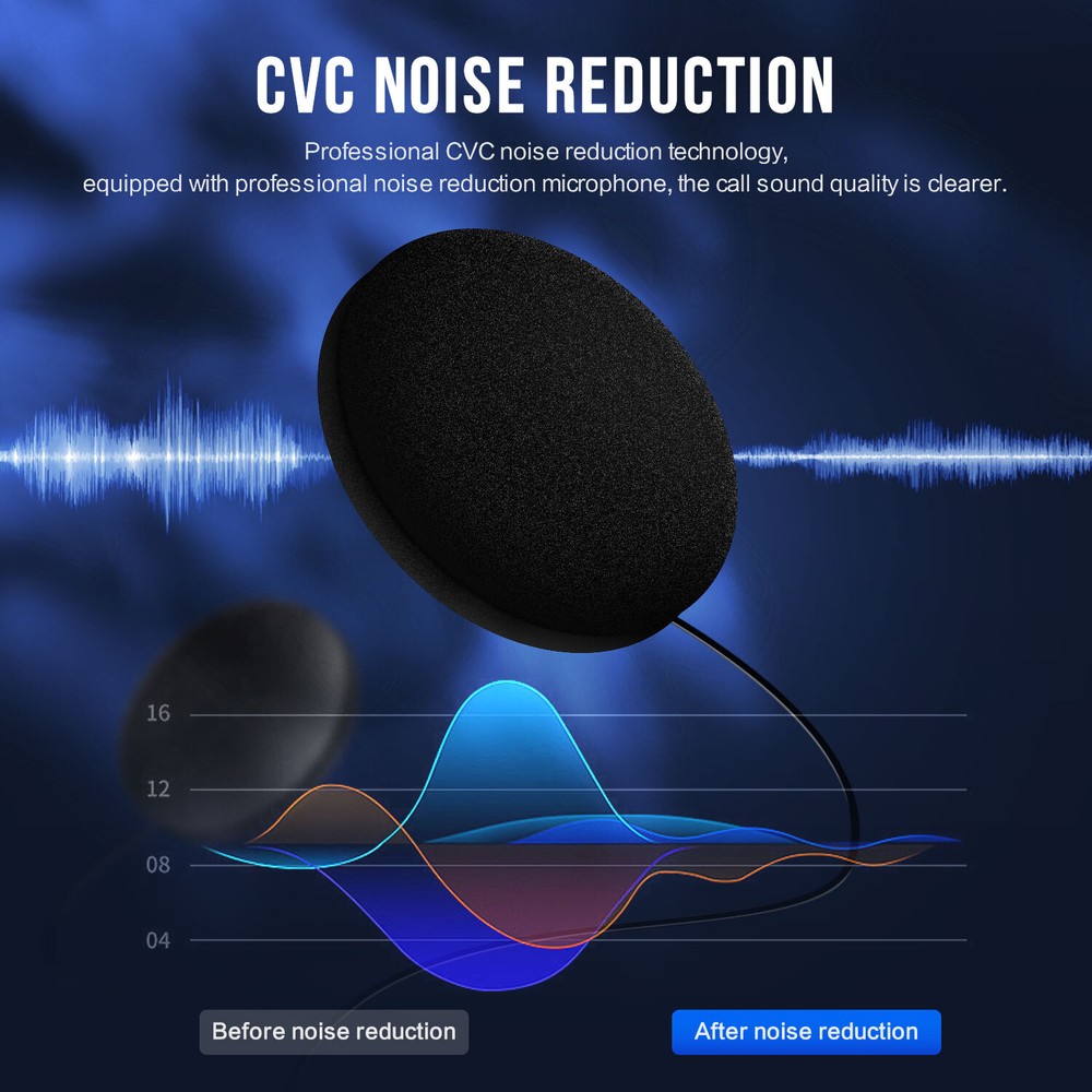 FX8 Pro Motorcycle Helmet Intercom Bluetooth Headset 8 Riders 1KM Communication