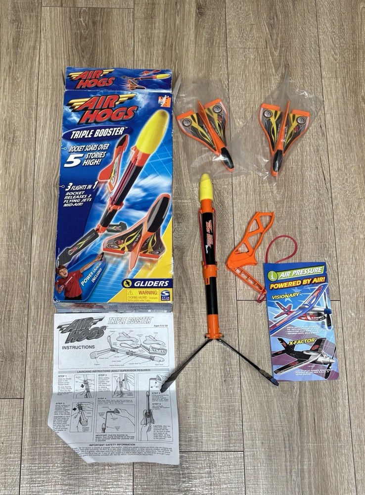 Vintage Air Hogs Triple Booster Rockets Open Box