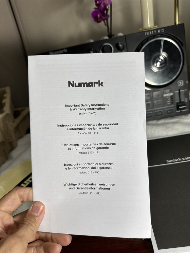 Numark Party Mix II Double Deck Controller with Party Lights NO Power Cord