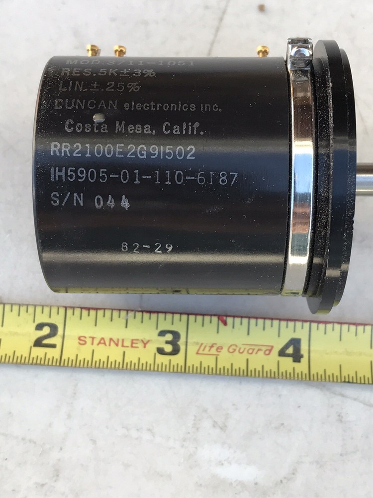 Duncan Variable Resistor Vintage NSN 5905-01-110-6187