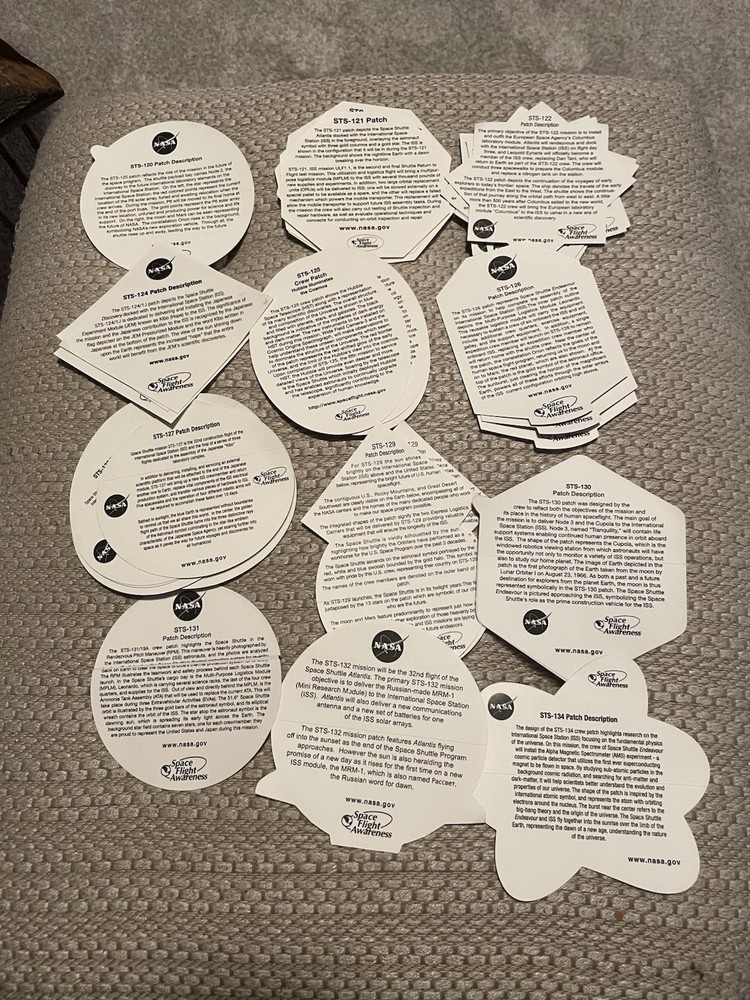 Space Shuttle Patch Decals Selling Individually , See Description To Missions