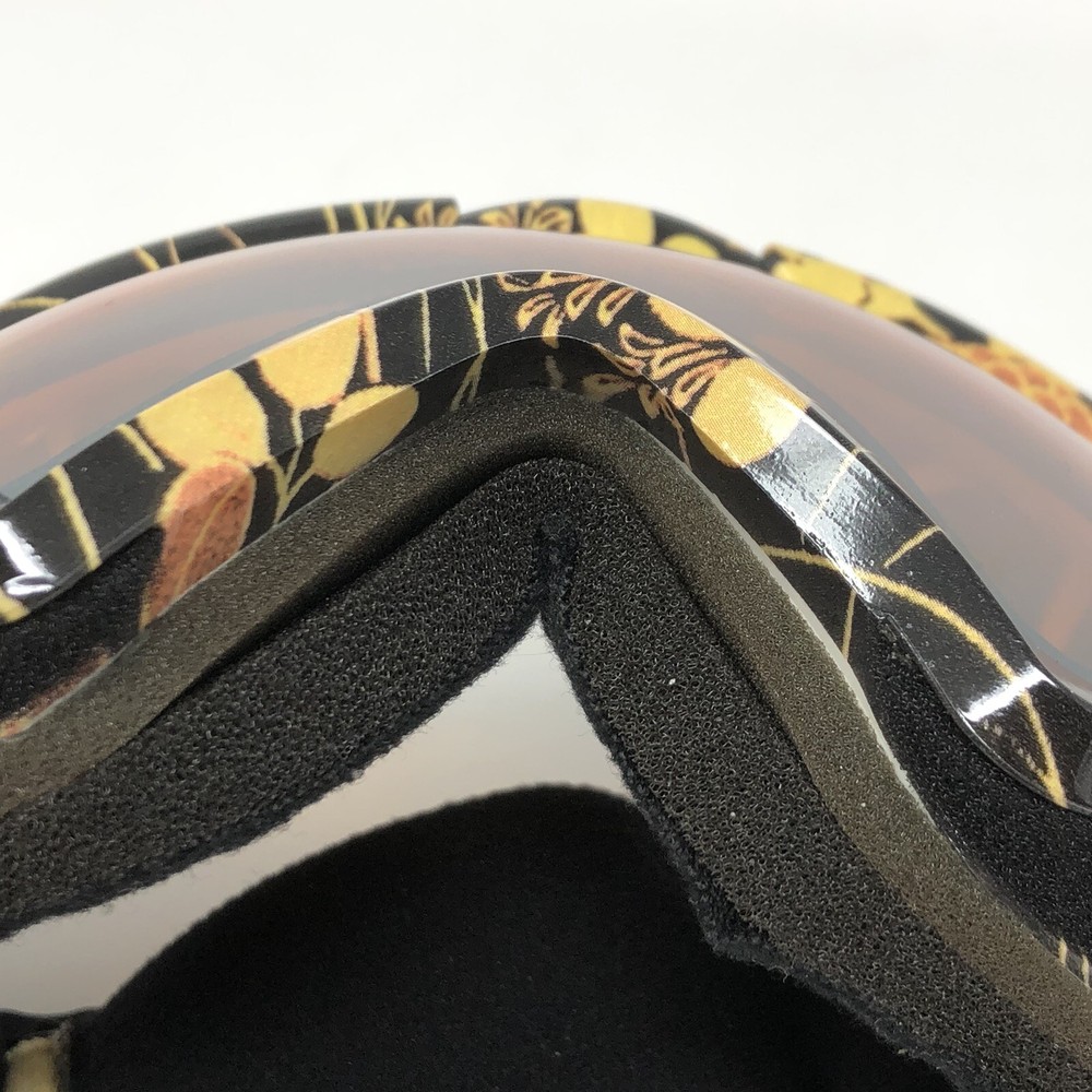 Anon Snowboard Ski Goggles Black Yellow Leaf Plants Pattern Please Read Below