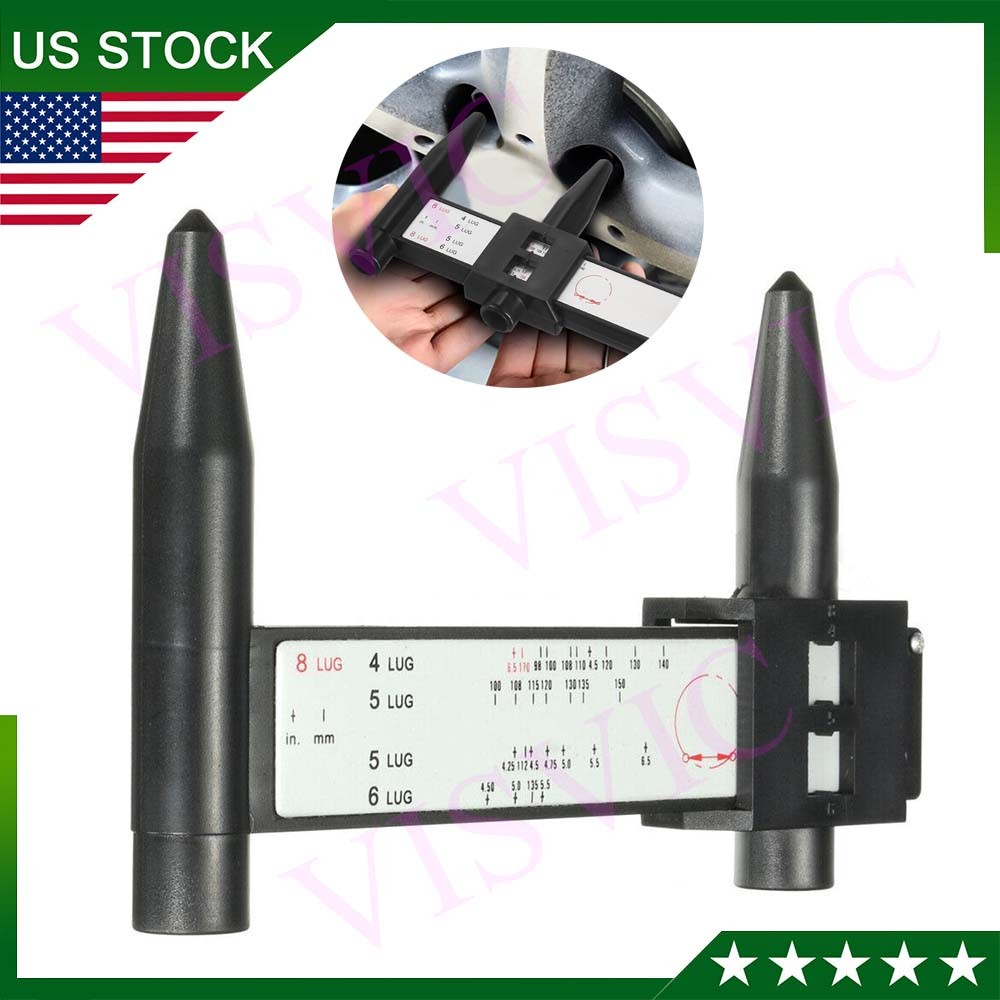 Wheel Bolt Pattern Gauge Tool 4 5 6 8 Lug Pattern Quick Measure Slide Hand Held