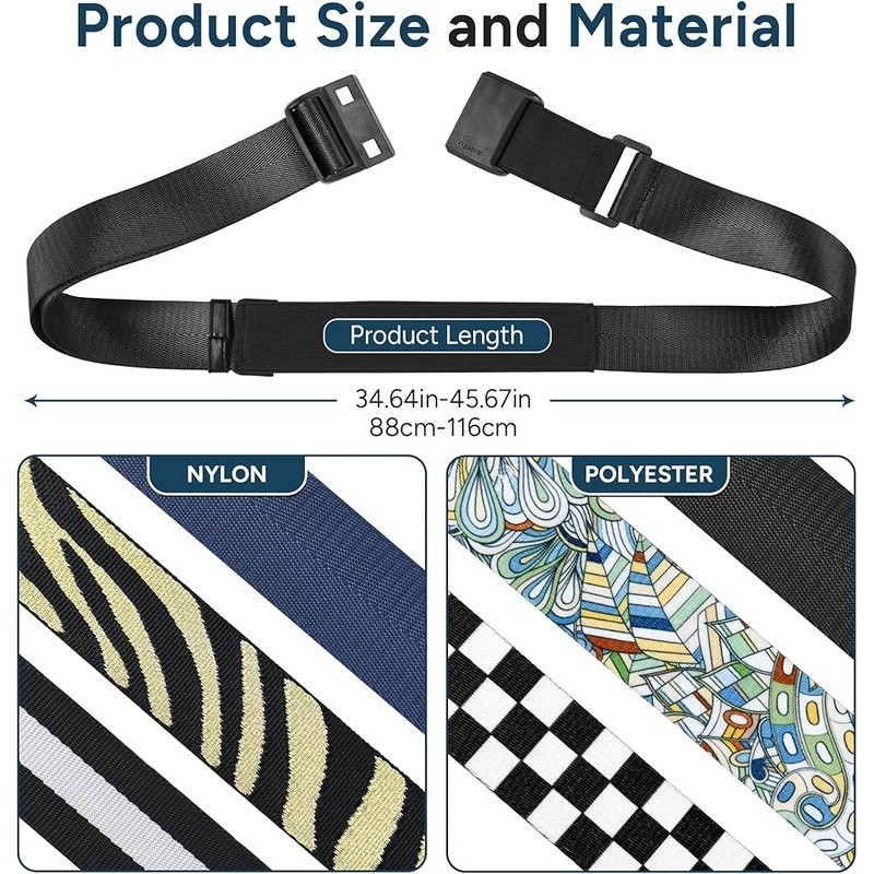Magnetic Quick Release Luggage Strap Adjustable Hands-Free Carry-On Accessory US