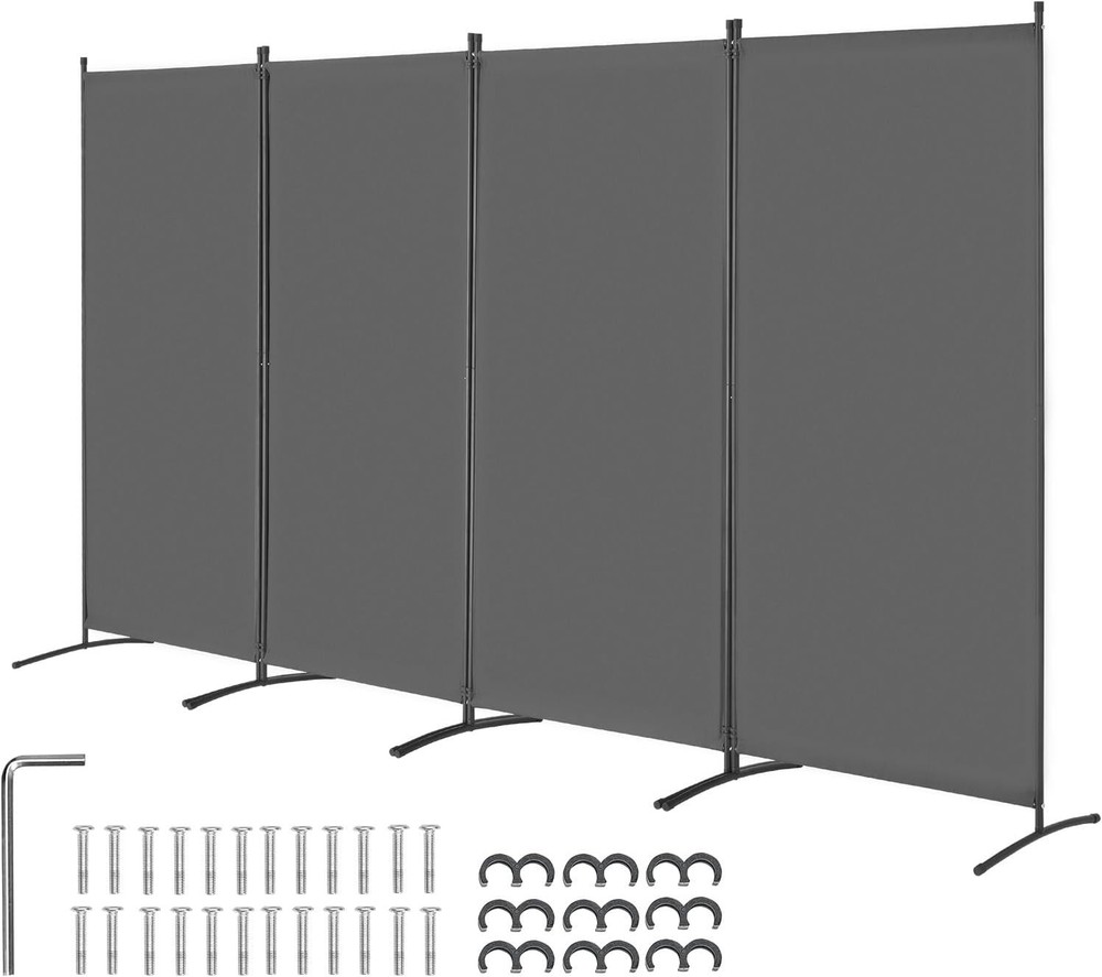 Room Divider 4 Panel Room Divider Folding Privacy Screen & Portable Partition
