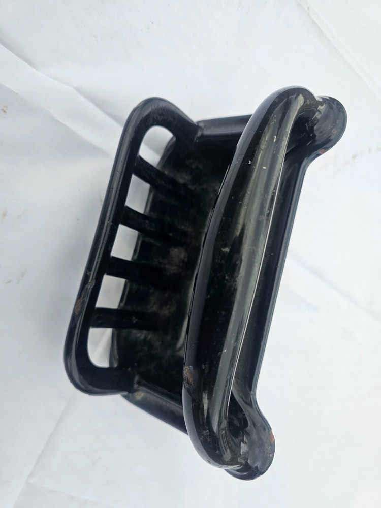 Rare!! Black Cast Iron Soap Dish In Wall!!