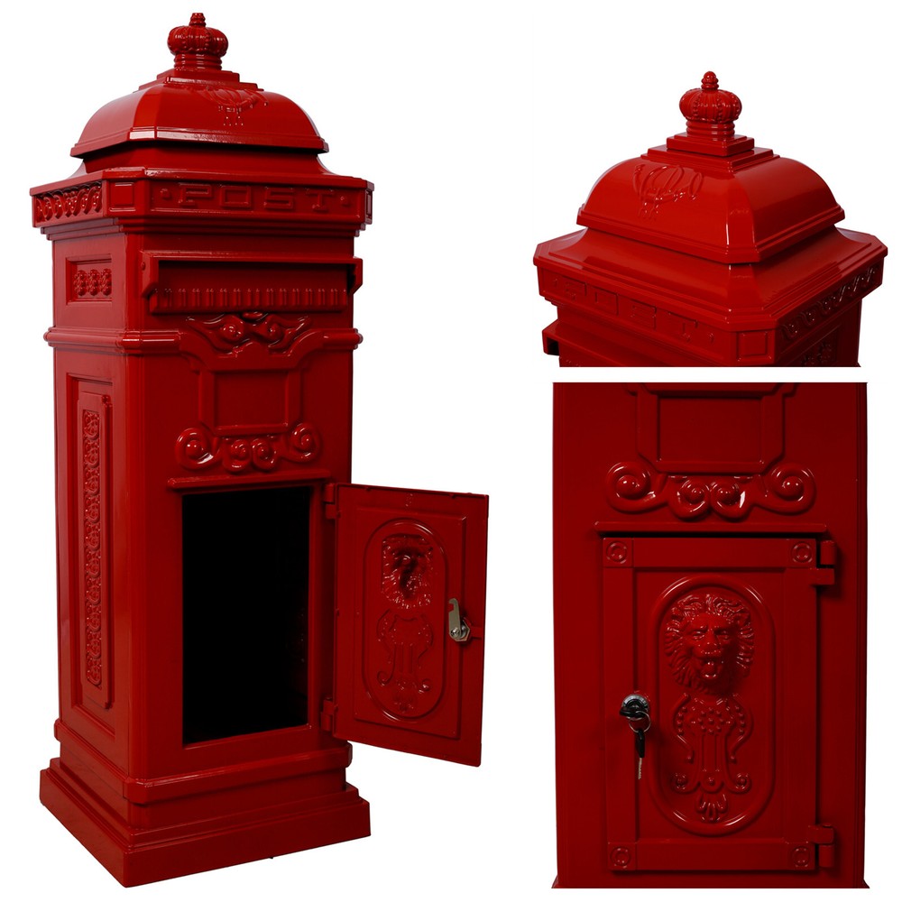 Large Locking Mailbox Aluminum Mail Box Postal Box Security Heavy Duty