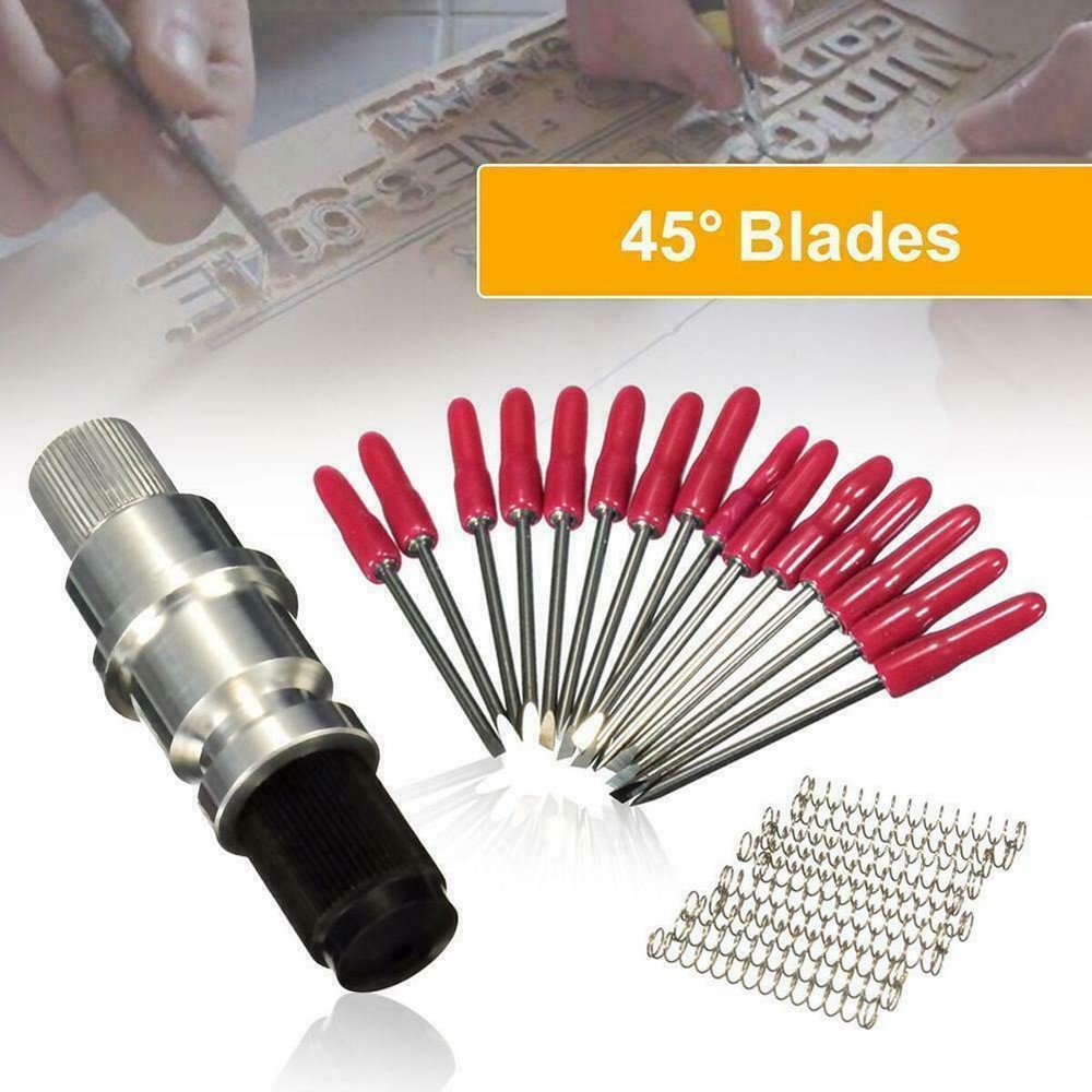 CB09 Blade Holder + 15pcs 45° Blades For Graphtec Vinyl Cutting Plotter Cutter