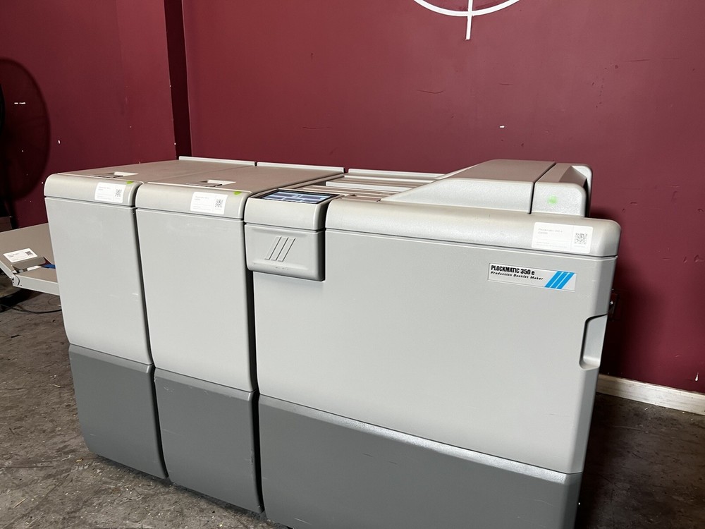 31k Meter Plockmatic 350e Bookletmaker Stitch/Fold/Square Back/Trim !Video!