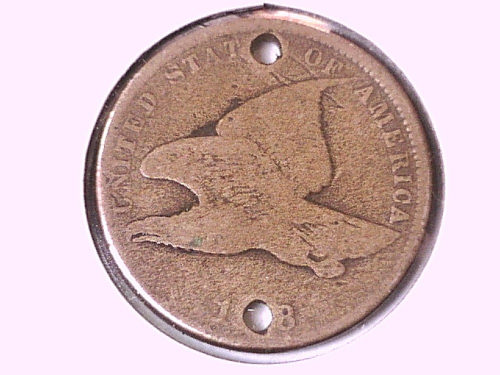 1858 Flying Eagle Cent Genuine Raw Ungraded 00619