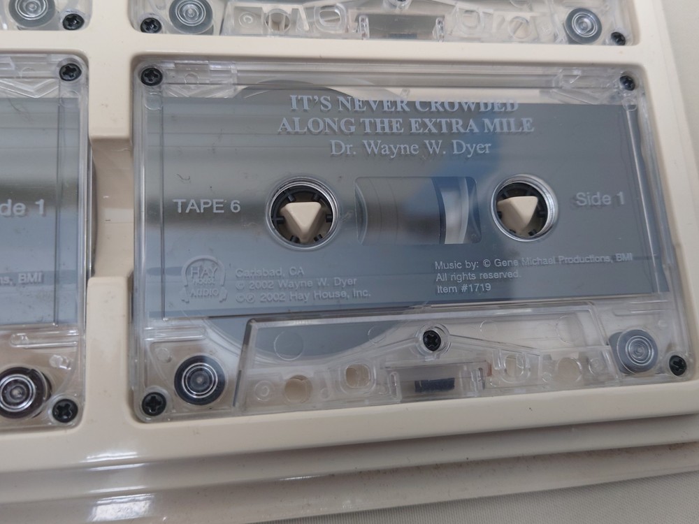 2002 Wayne Dyer It's Never Crowded Along The Extra Mile 6-Cassette Tape Program