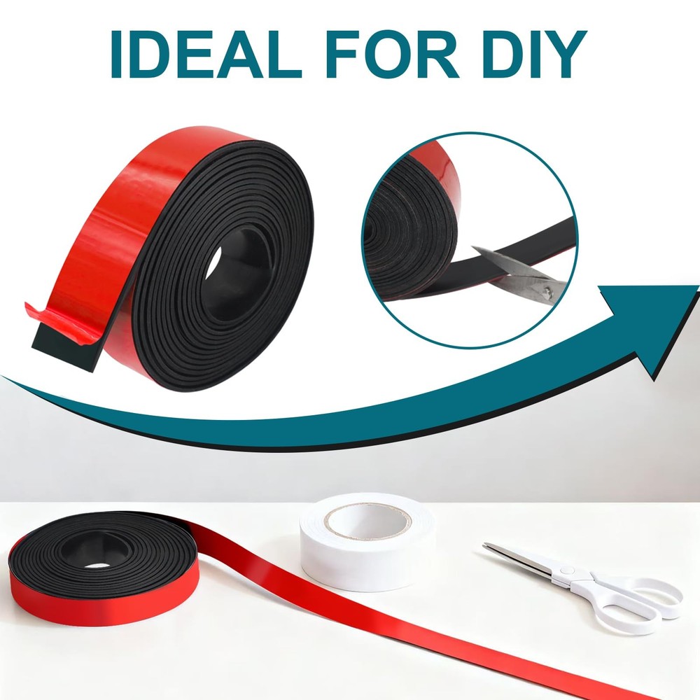 Adhesive Neoprene Rubber Strips Sheets 1x1/8 Inch x 20 Ft DIY Gaskets Padding