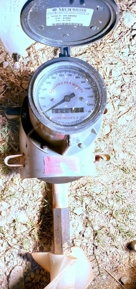 6" McCrometer Saddle Flow Propeller Flow Meter - OD = 6.625 in