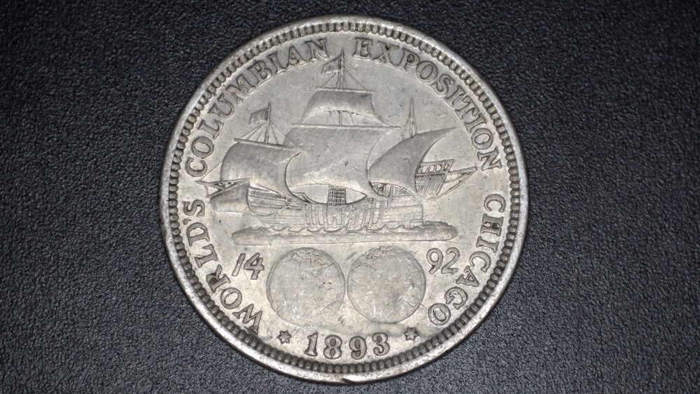 1893 Columbian Exposition 90% Silver Half Dollar - First Minted Commemorative