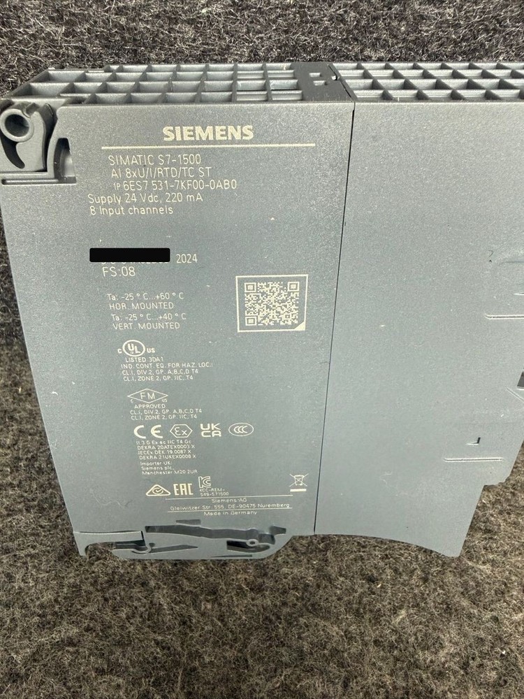 SIEMENS Simatic S7-1500 Analog Input Module 6ES7531-7KF00-0AB0